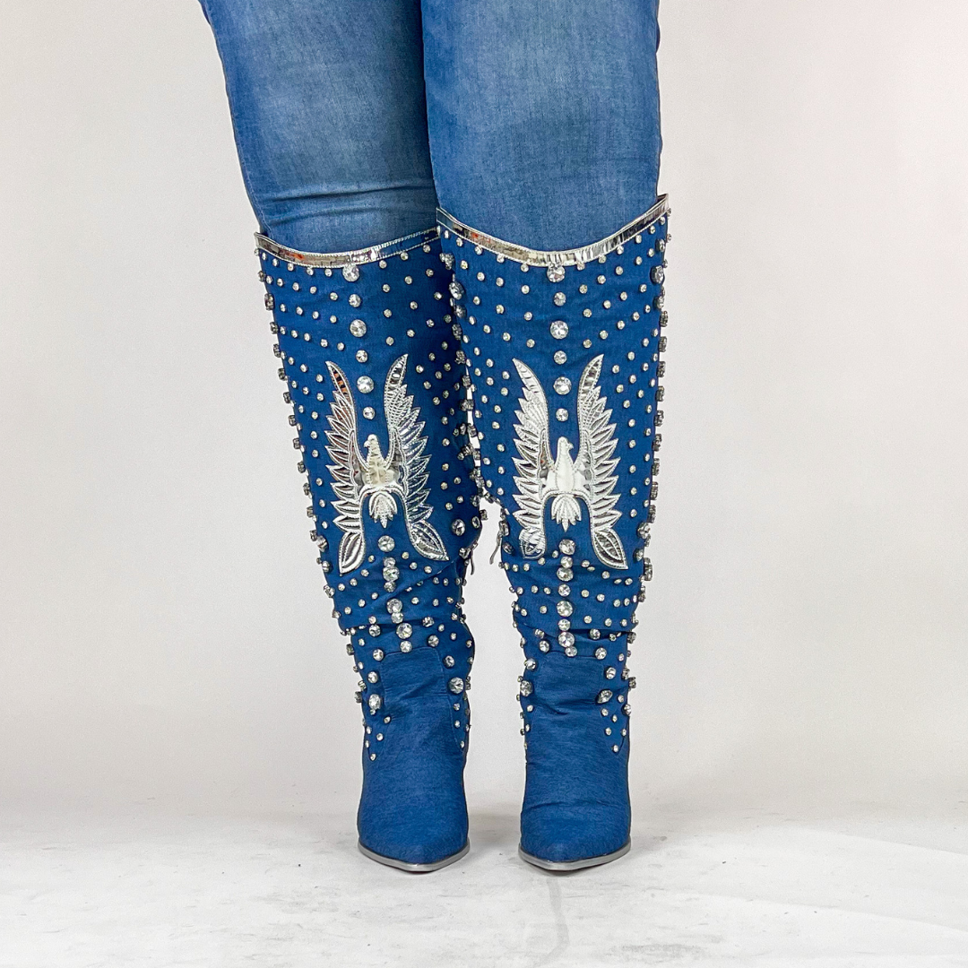 Daisy Denim Cowboy Boots