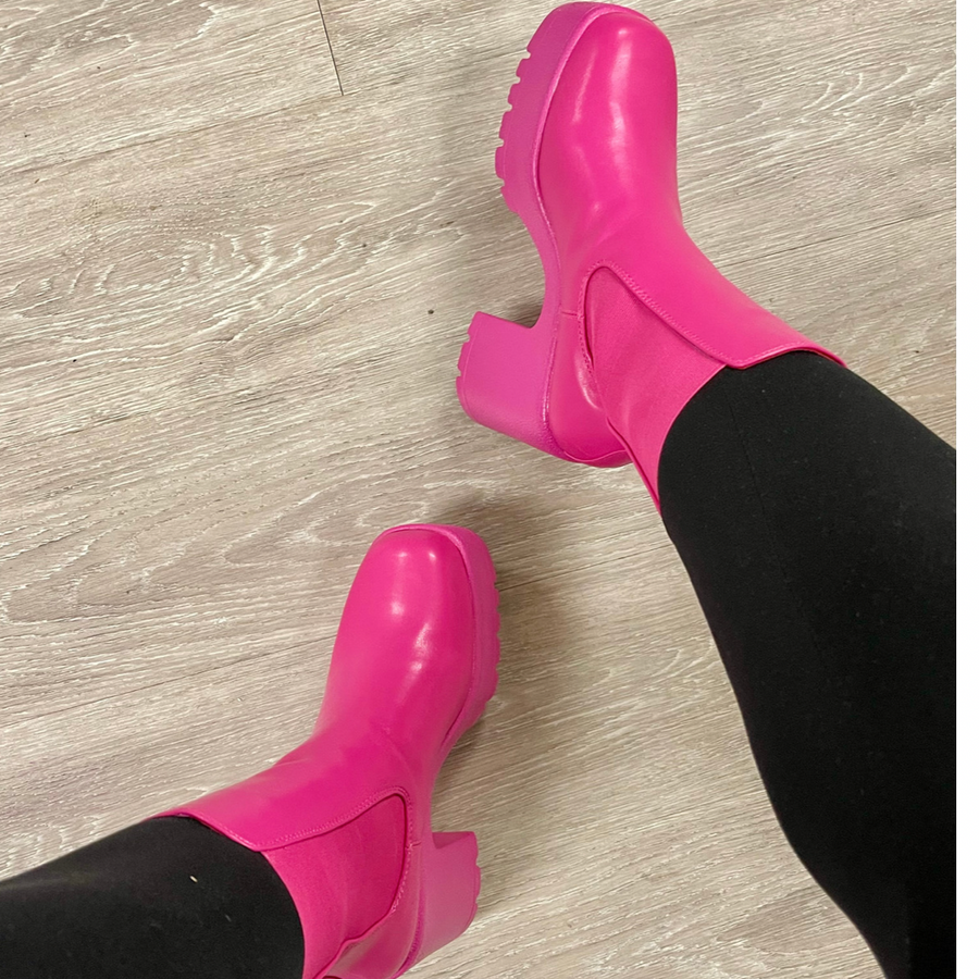 Traci Ankle Boot - HOT PINK